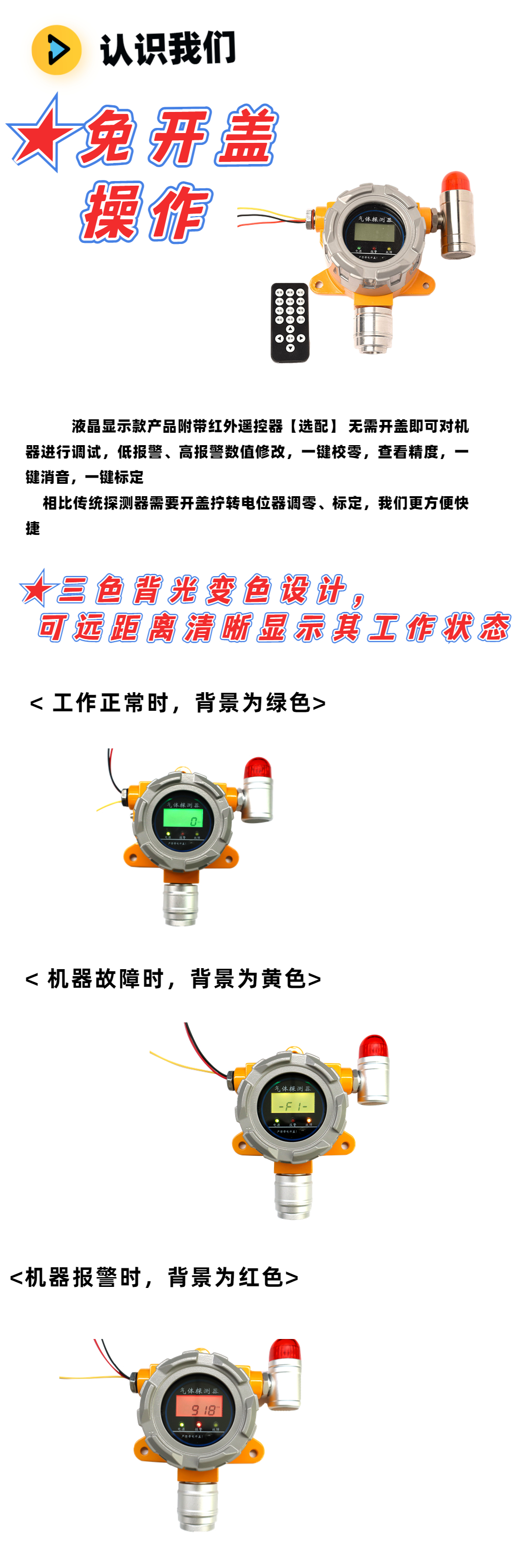 Three wire gas alarm explosion-proof combustible gas monitor 4-20MA hydrogen leakage alarm