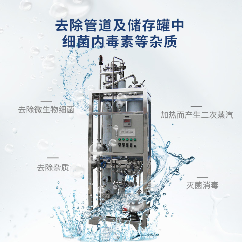 0.1-5T/h Biomass Pure Steam Generator Qirui Stainless Steel Fully Automatic Tubular Raw Water Treatment Equipment