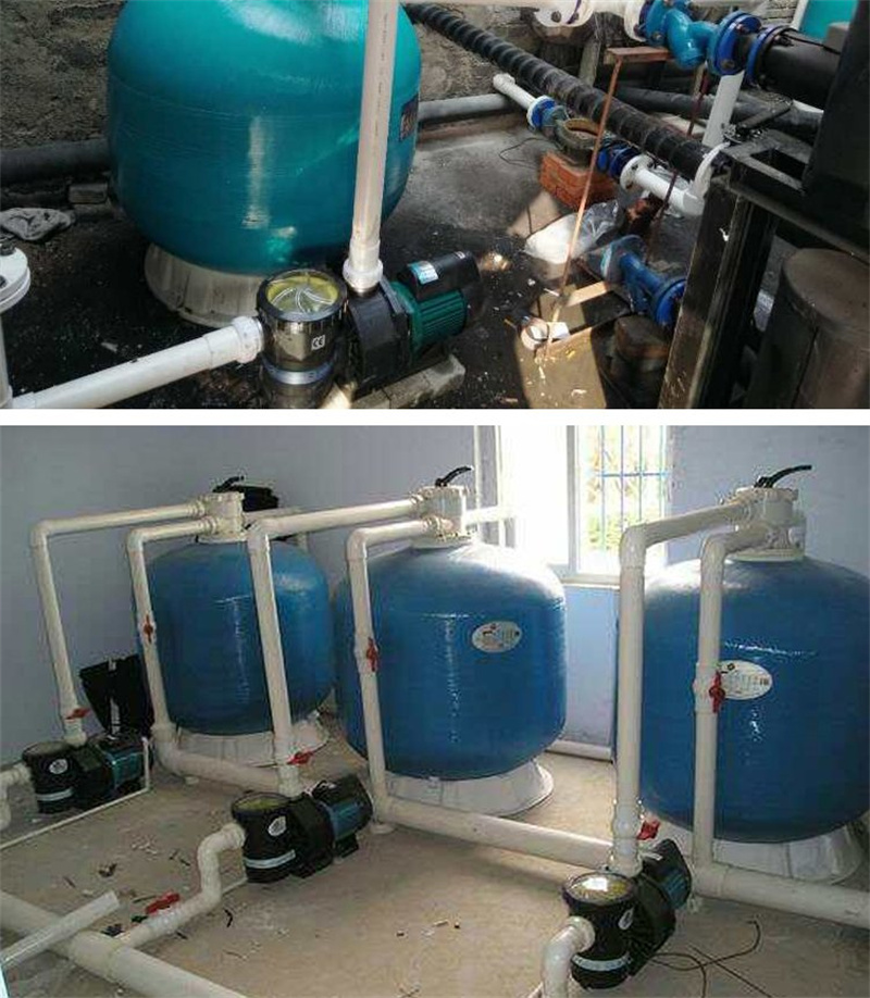 Water treatment and filtration equipment for swimming pools in water parks, fiberglass sand cylinder filters, easy to install, maintain, and age resistant