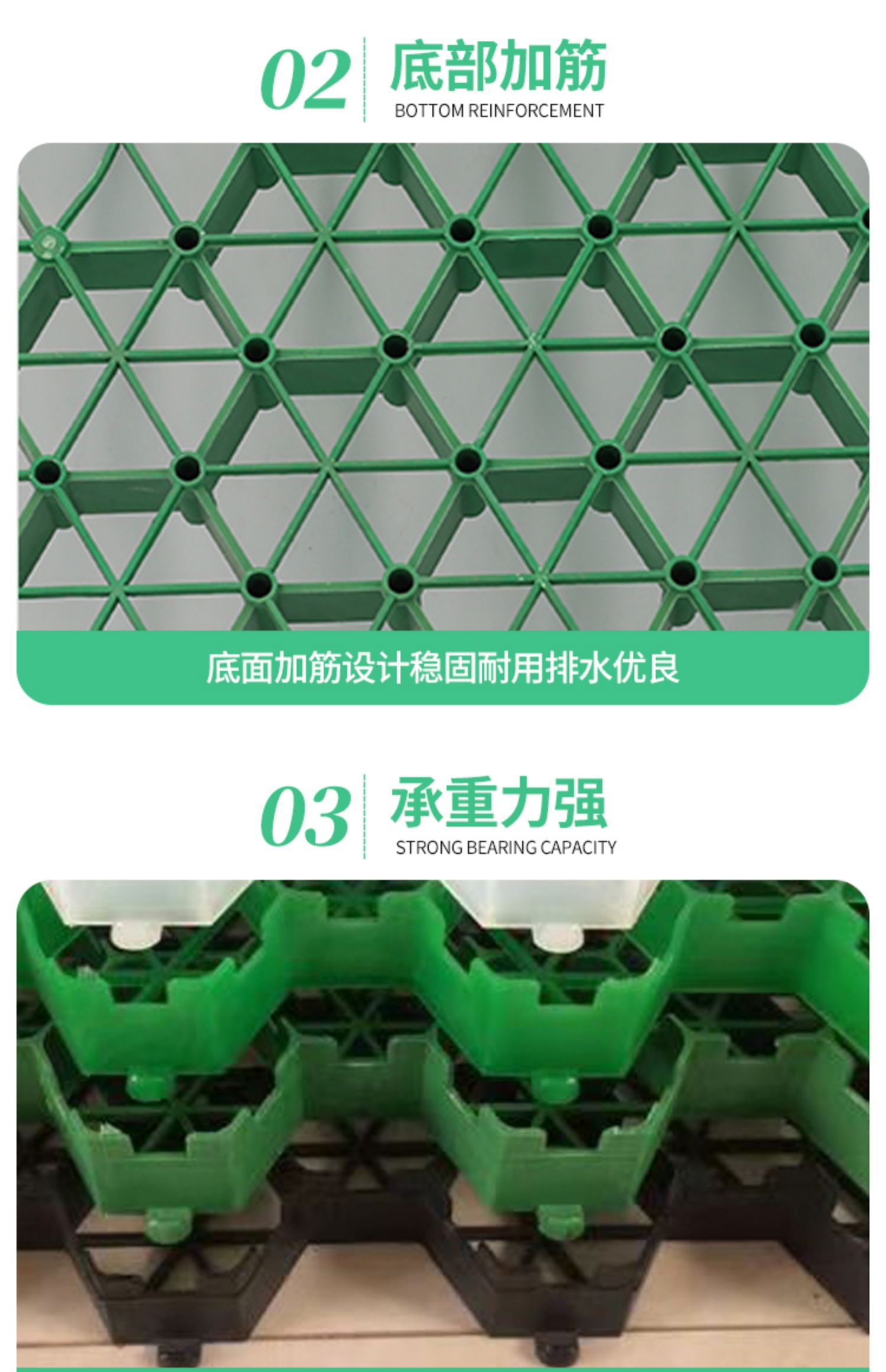 Grass planting grid parking lot plastic grid parking lot lawn brick community fire passage green slope protection grass grid