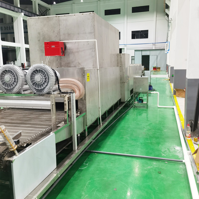 Crawler type acid-base neutralization ultrasonic cleaning and drying line automatic water washing line