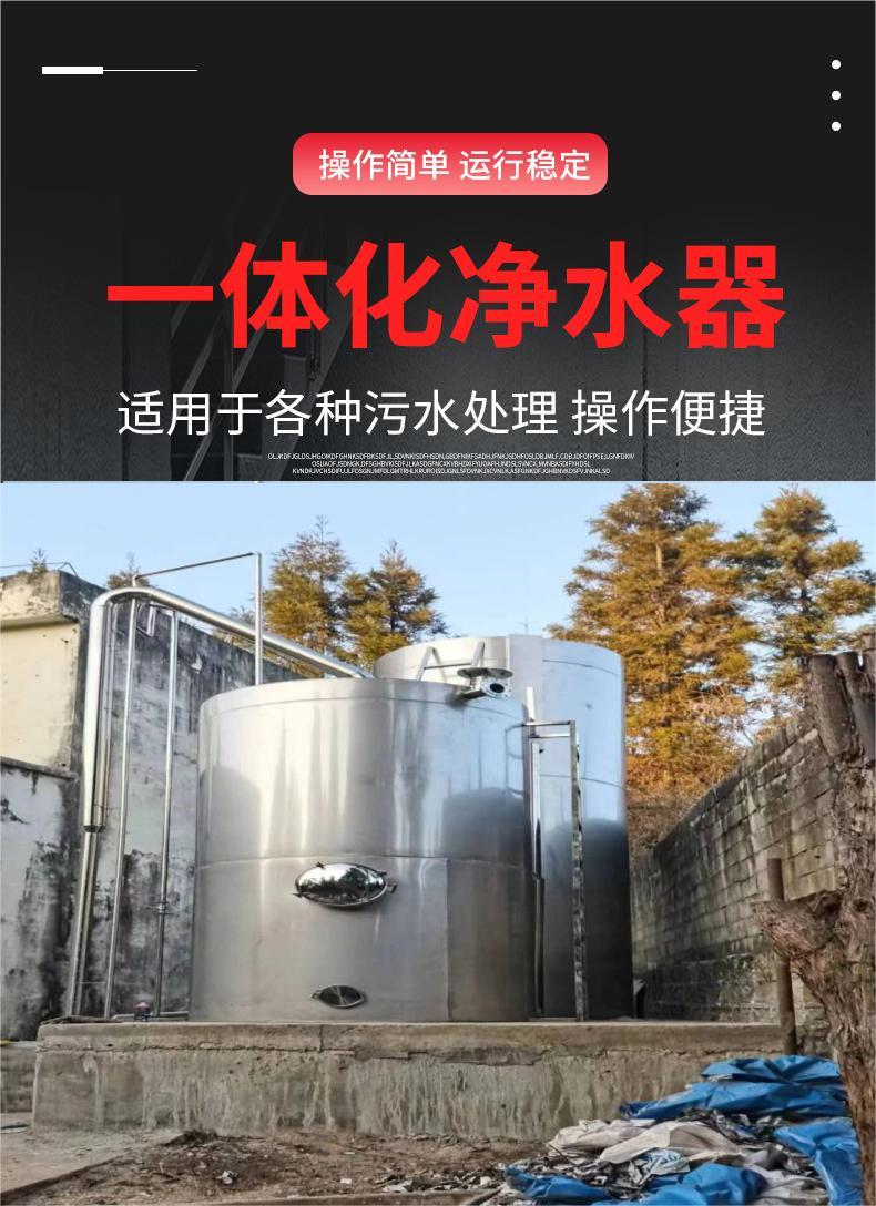 Integrated rural water purification equipment Domestic drinking Water purification equipment Safe drinking water project Large stainless steel