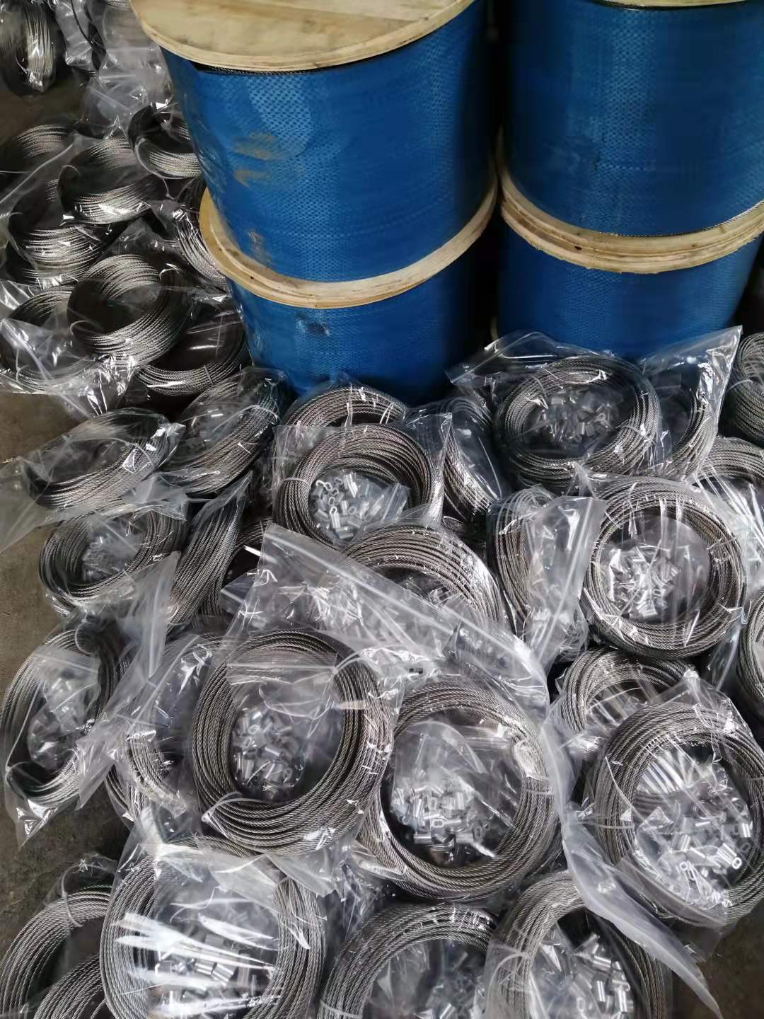 Stainless steel wire rope pressing sling, stainless steel wire curtain rope sling, steel wire rope lighting wire sling