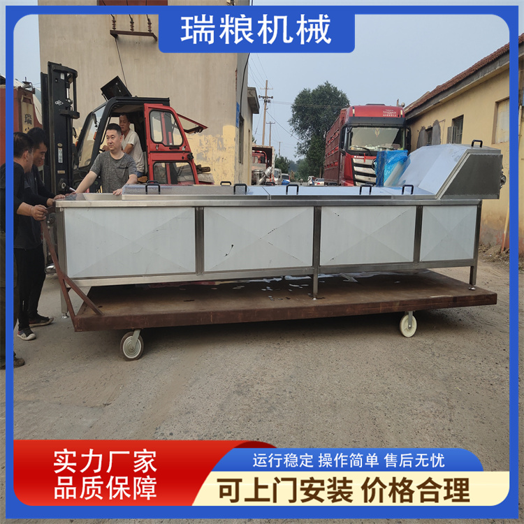 Stainless steel edamame steaming and cooking machine, red dates steaming and cooking equipment, goji berry cleaning and blanching machine, Ruiliang