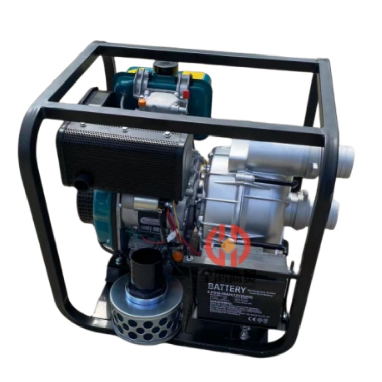 3-inch diesel sewage pump, self priming and self discharging mud pump, lightweight air-cooled 80mm drainage pump