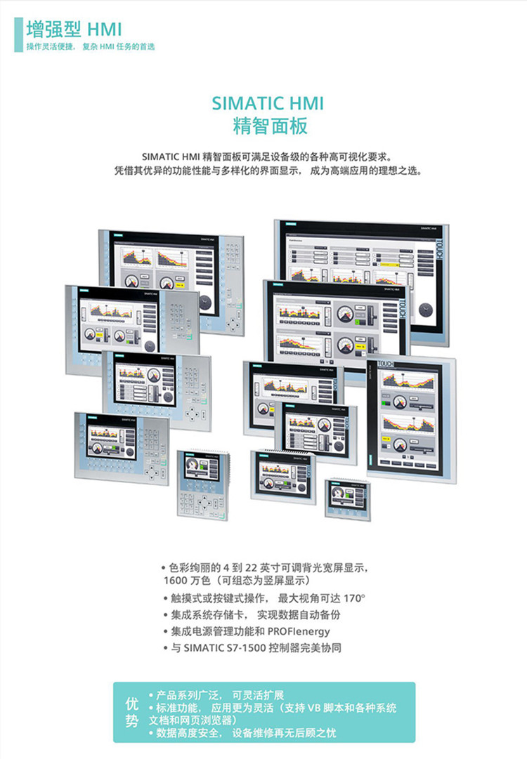 Siemens 6AV2124-0MC01-0AX0 HMITP1200 exquisite panel touch operation