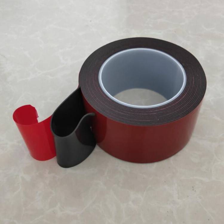 Red film black PE foam double-sided tape nameplate advertising car sponge strong adhesive thickened die-cut punching