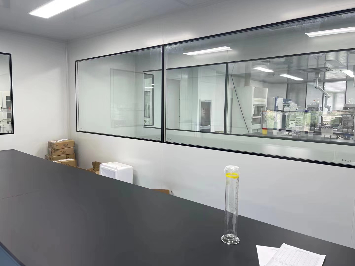 Laboratory finished tempered glass window purification double layer hollow observation window purification workshop clean room aluminum alloy window