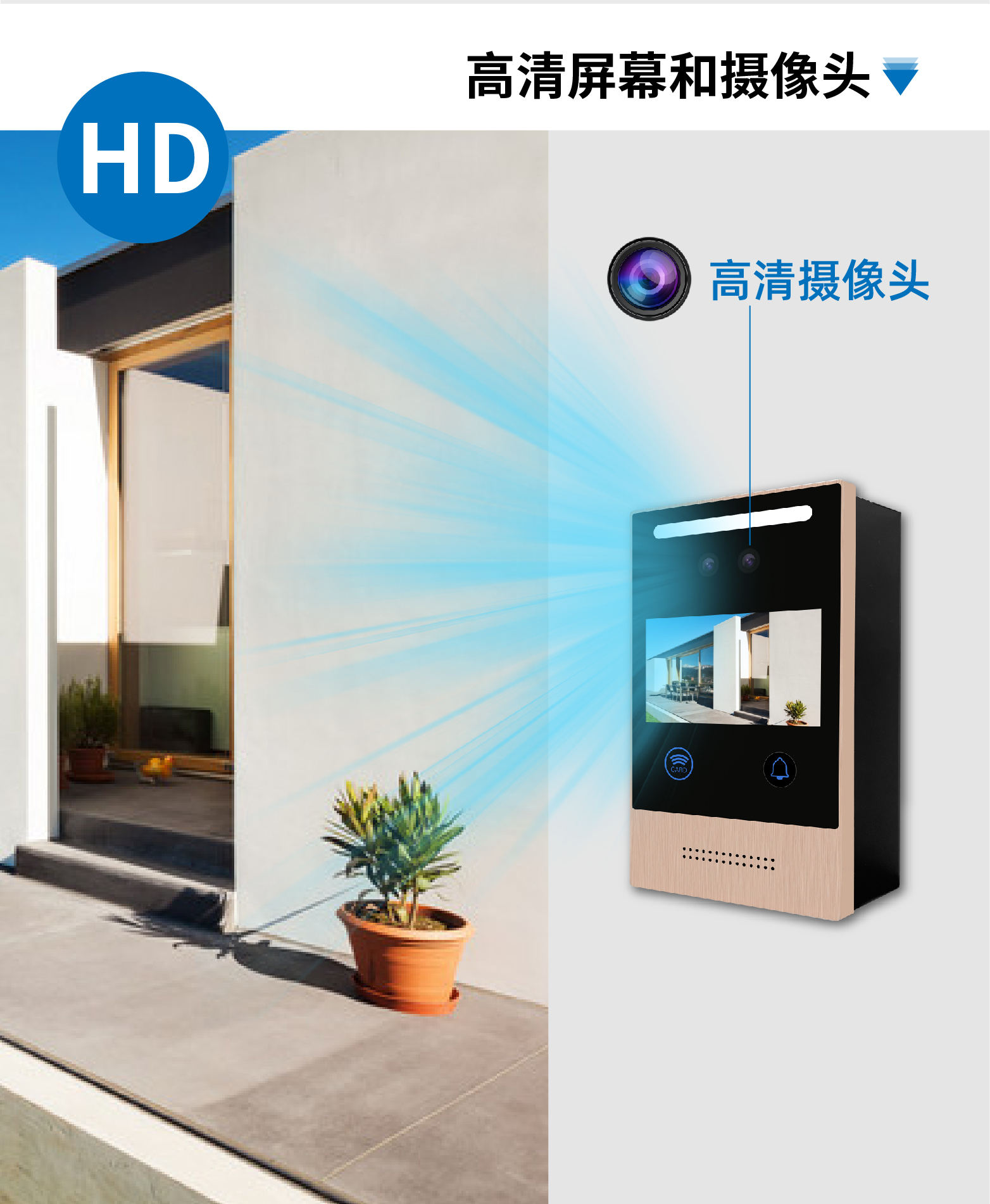 Visual intercom host for Mingke Villa Visual intercom system Face recognition doorstep machine