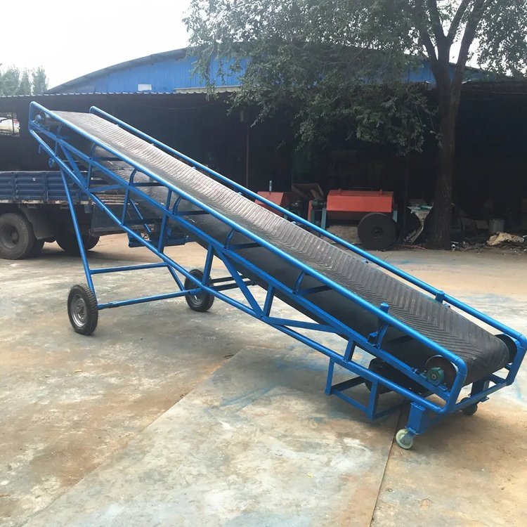 Movable conveyor, small grain loading, transmission belt, lifting stone conveying equipment, for coal mines