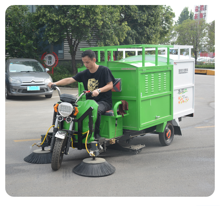 Street fallen leaf collection vehicle, sanitation electric green belt cleaning machine, small sidewalk leaf suction vehicle