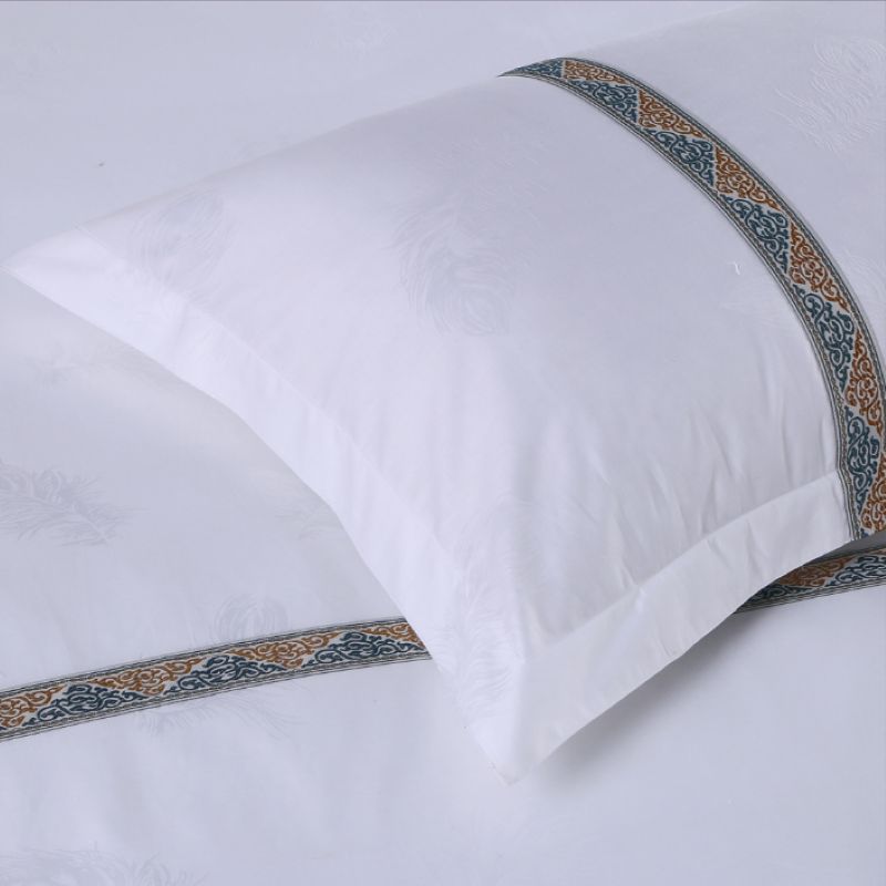 Wholesale of hotel linen, cotton bed sheets, bedding covers, high-end woven ribbons, jacquard four piece sets