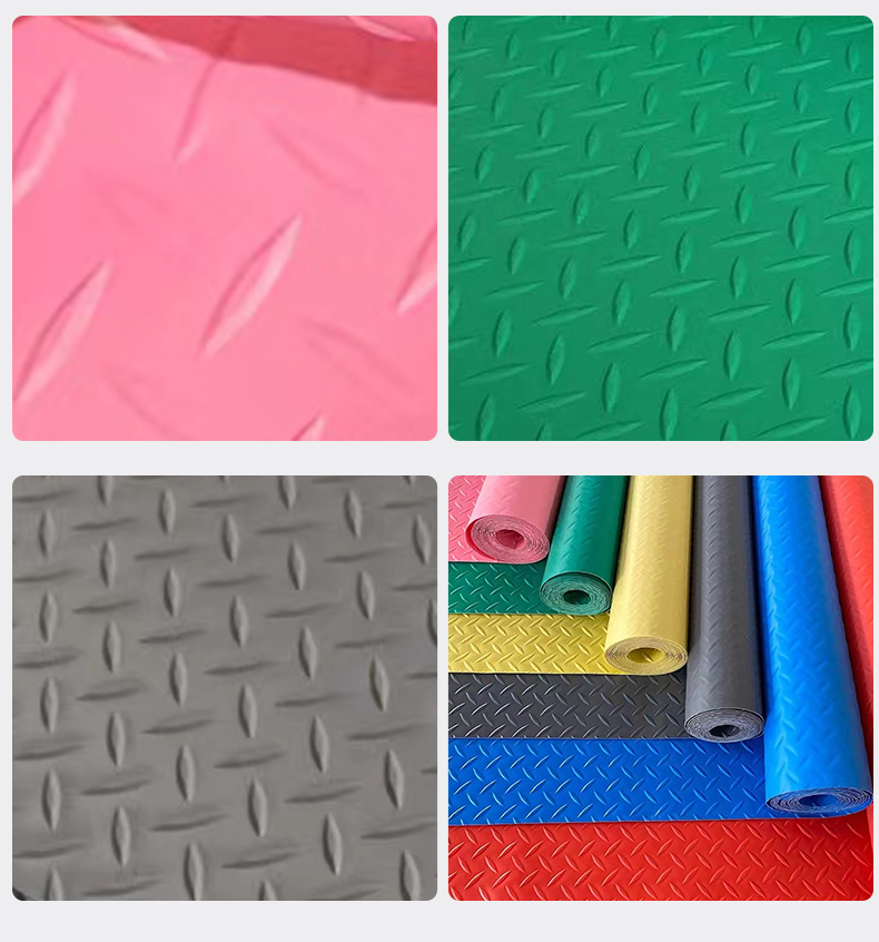 PVC Oxford flame retardant floor mat, thickened anti slip and pressure resistant plastic carpet, factory workshop plastic mat