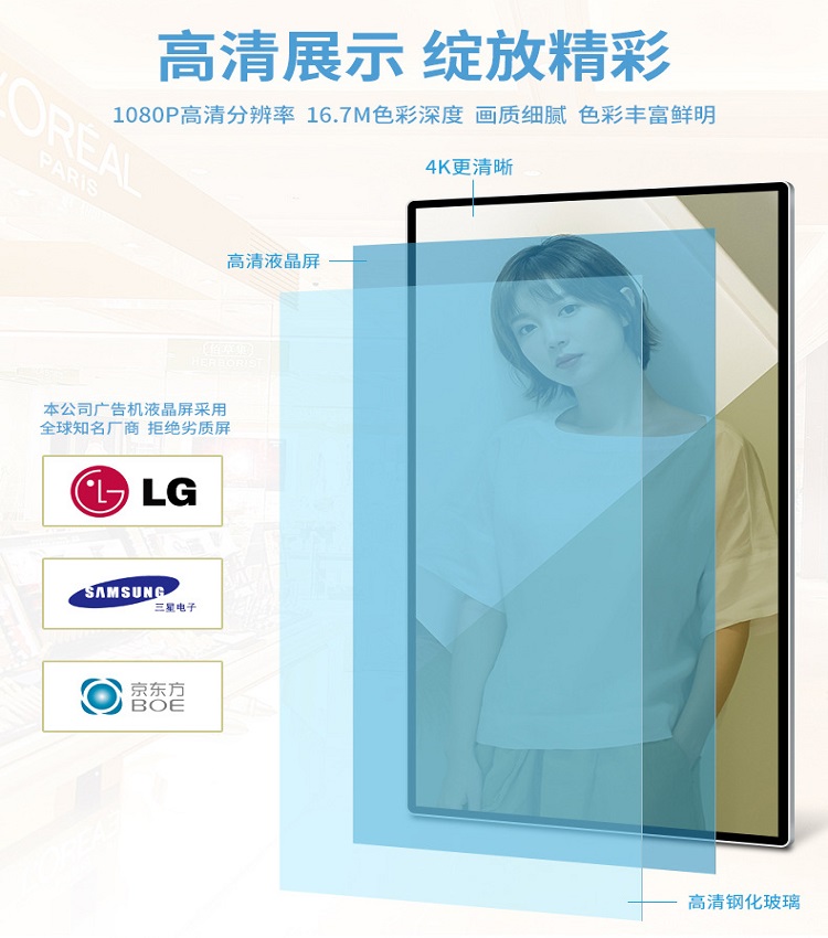 Xinchuangxin 32 inch wall mounted advertising machine LCD building multimedia elevator network advertising screen