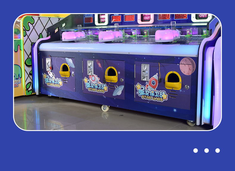 National Music Three Person Shooting and Animal Fighting Children's Cannon Paradise Pinball Machine Commercial Coin Shooting Ball Game Machine