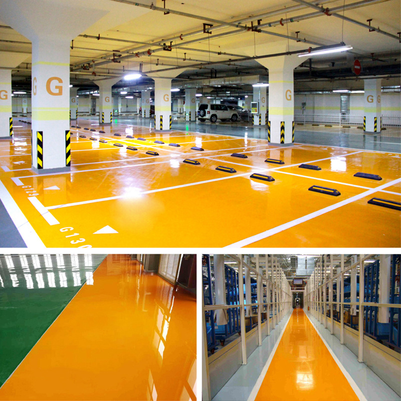 Epoxy resin floor paint, underground parking lot cement floor paint, outdoor basketball court anti-skid and wear-resistant floor paint