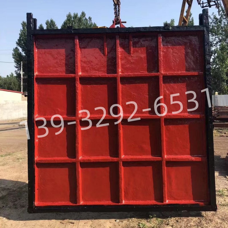 Cast iron square gate with hoist pump station, dam channel, hydraulic and electric channel, small-scale customization