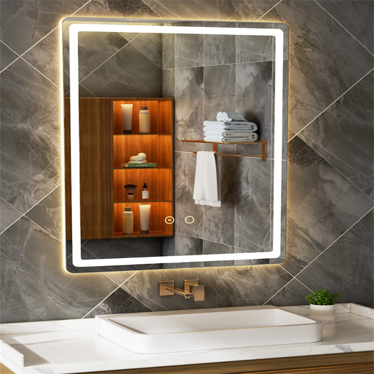 Customized tempered mirrors are suitable for hotels, homestays, supermarkets, bathrooms, and high-end silver mirrors with intelligent LED lights