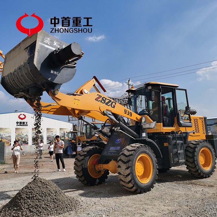 Concrete mixing bucket bucket mixer Road construction Mixing forklift fully hydraulic self loading