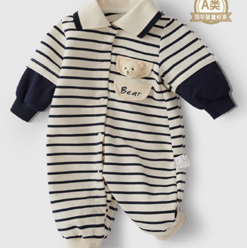 Yila La Mao En Mao Ai Autumn New Baby Cotton Climbing Clothes Manufacturer's First Hand Supply Spot Wholesale