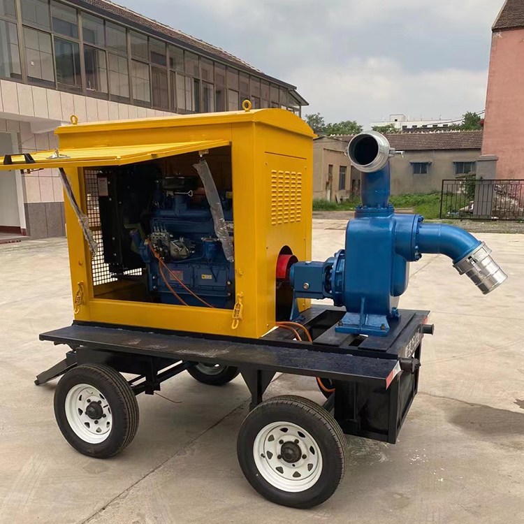 柴油泵车 移动式柴油机自吸泵 拖车式抽水机器