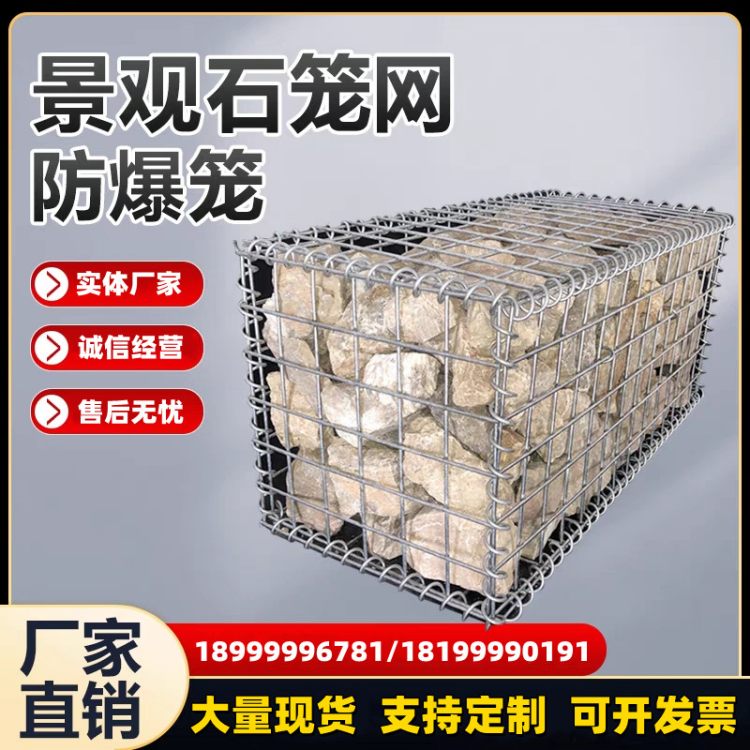 欧利特格宾铅丝网 防锈铁丝网 电焊石笼网 石头笼子 源头厂家 支持定制