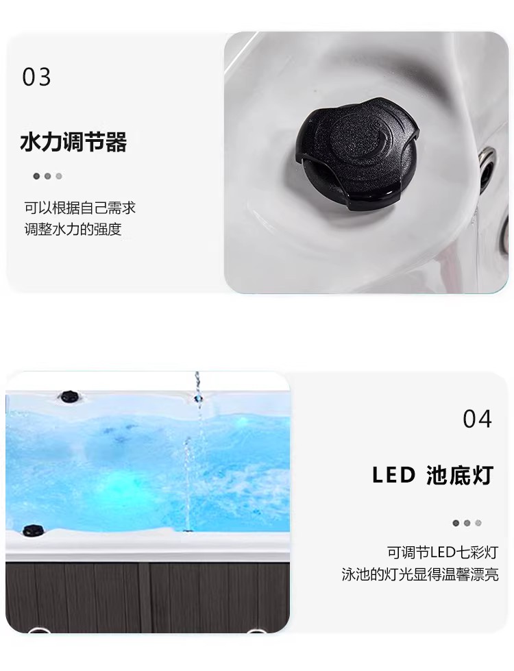 Indoor constant temperature tank for infants, children, and babies, with a length of 3 meters and a width of 2 meters, circulating sterilization, surfing, and small household swimming pool