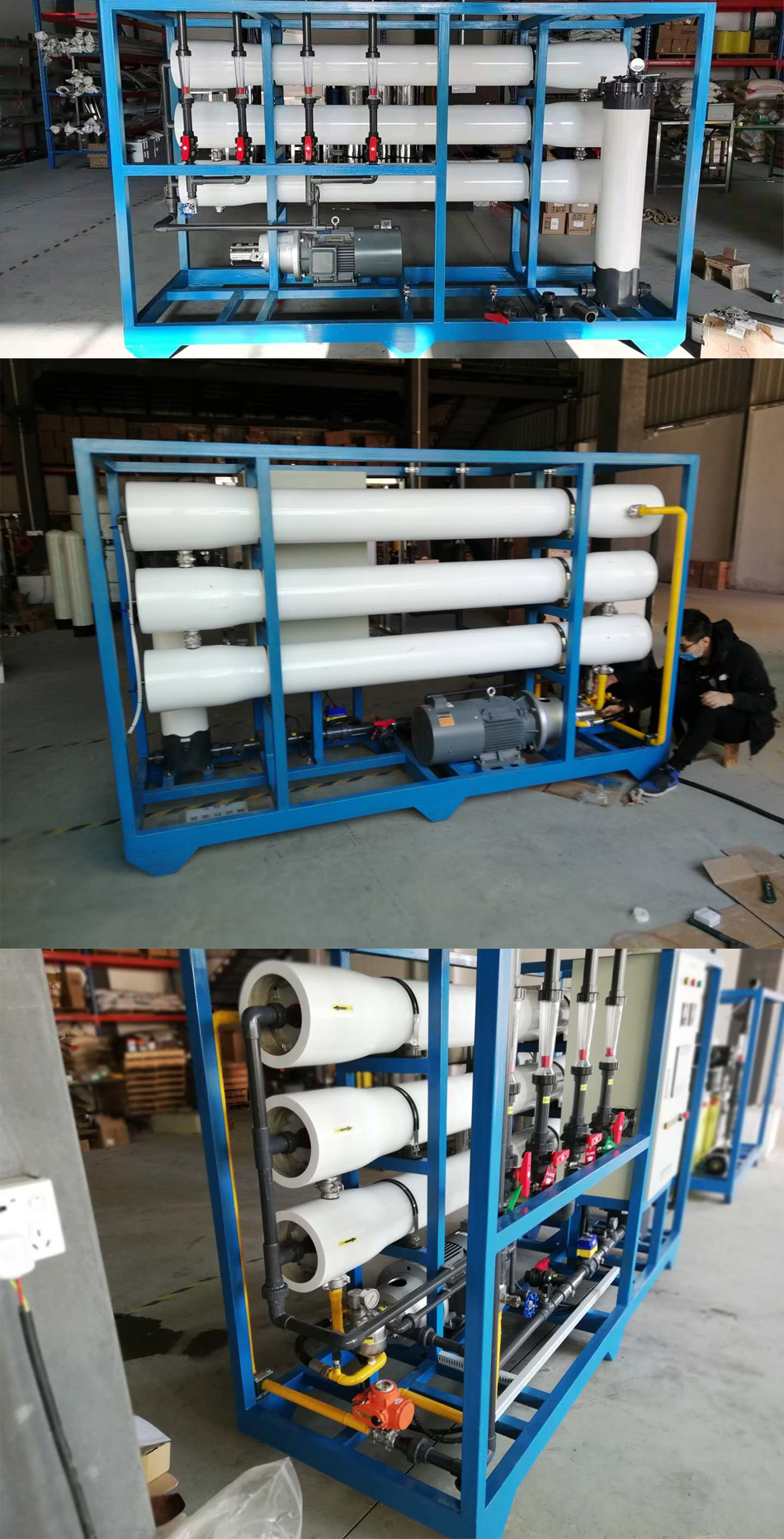 100 tons of seawater desalination per day for ships, desalination equipment for island hotels, operation platform, water production equipment