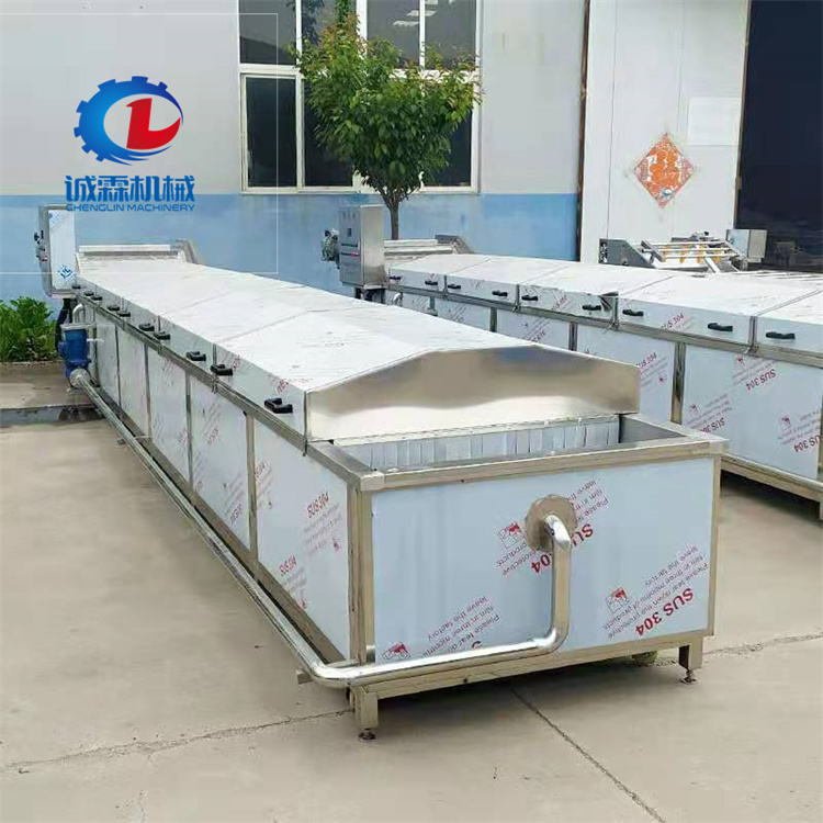 Kelp blanching and blanching machine for cleaning, blanching and blanching of Undaria pinnatifida, complete set of equipment for seafood pre cooking, blanching and blanching machine