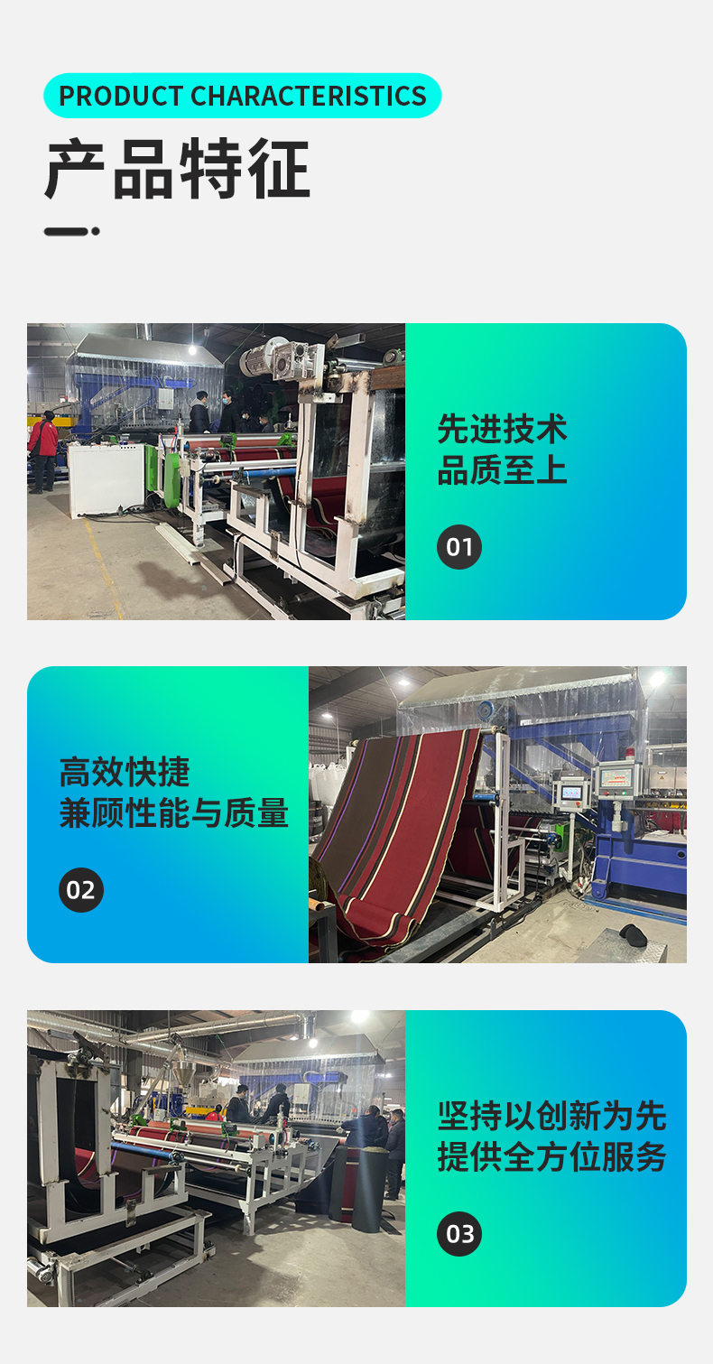 TPE sheet extrusion production line equipment of Lilian Machinery TPU car foot pad production machine