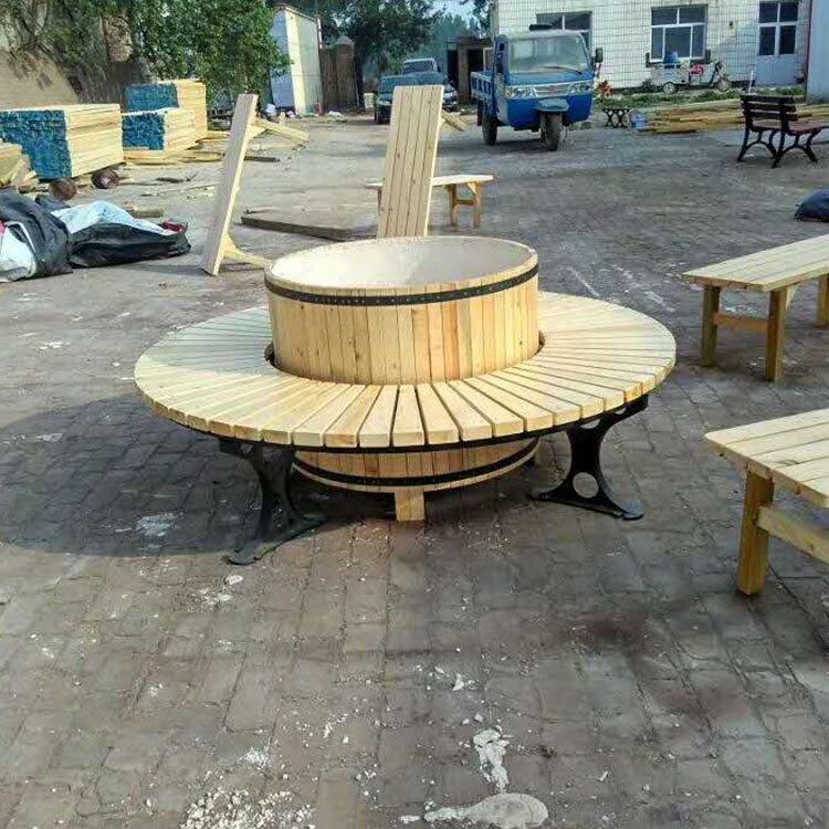 Park leisure chairs, outdoor public tree chairs, customizable school square chairs, long stools