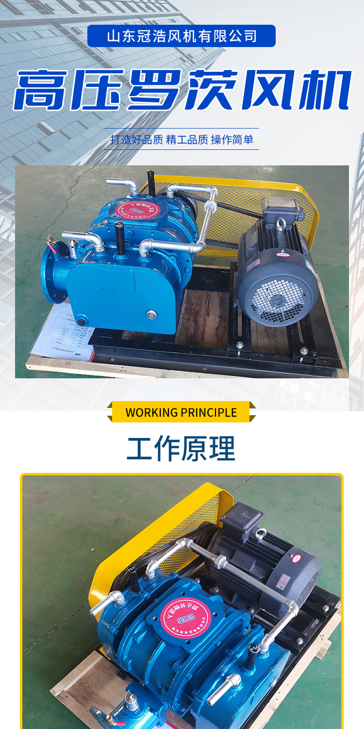 Aerated water treatment equipment - Fish pond oxygenation, high-pressure Roots blower, explosion-proof Roots blower, Guanhao blower