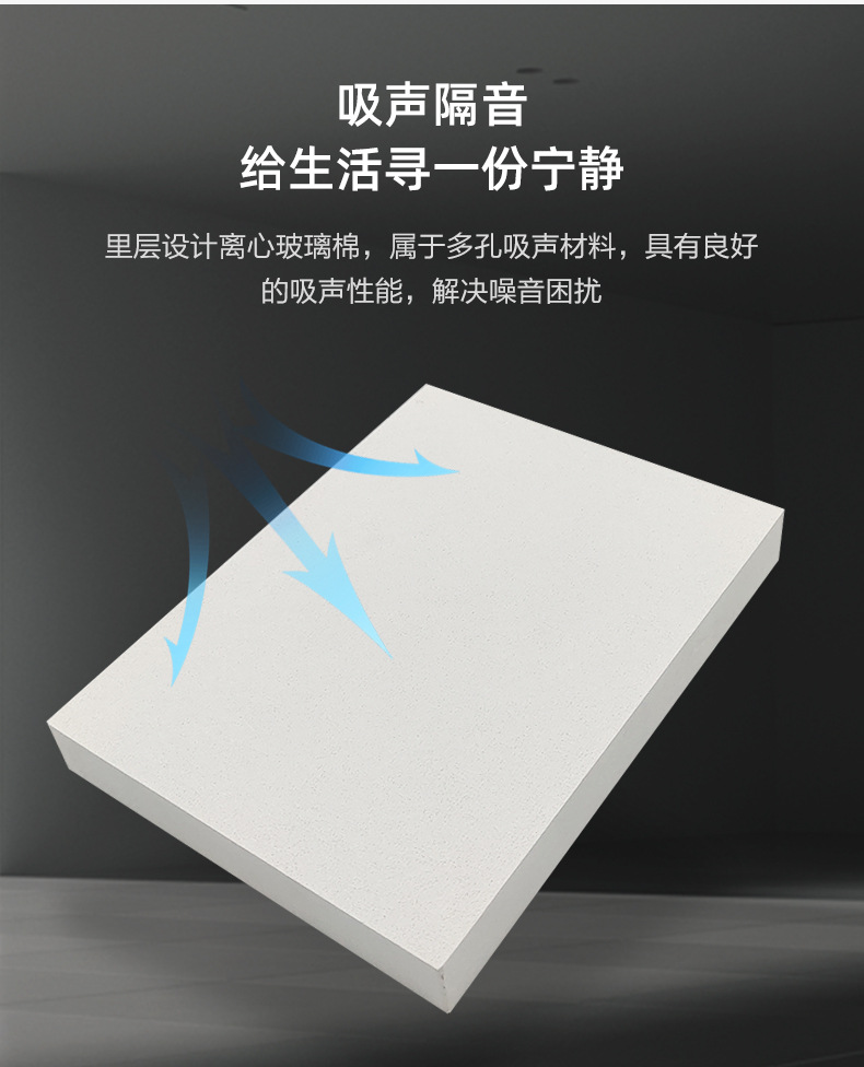 Rock wool ceiling, fiberglass sound-absorbing board, indoor ceiling insulation and fireproof thickness can be customized