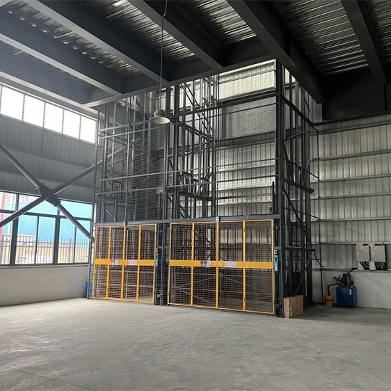 Weilin Qinli Factory Freight Elevator Guide Rail Hydraulic Elevator Simple Fixed Lifting Platform