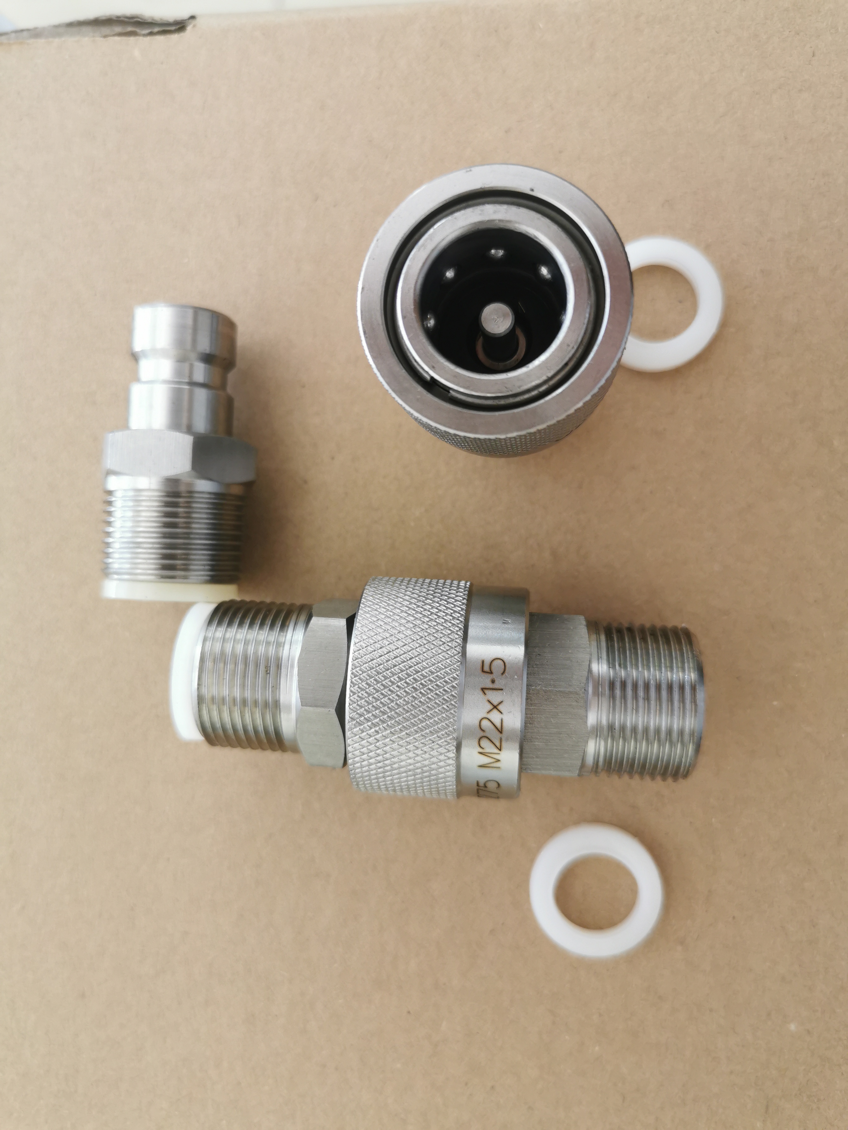 Huaao Q/ZB275-77-8 M22 * 1.5 open closed stainless steel quick plug and quick change oil pipe quick connector