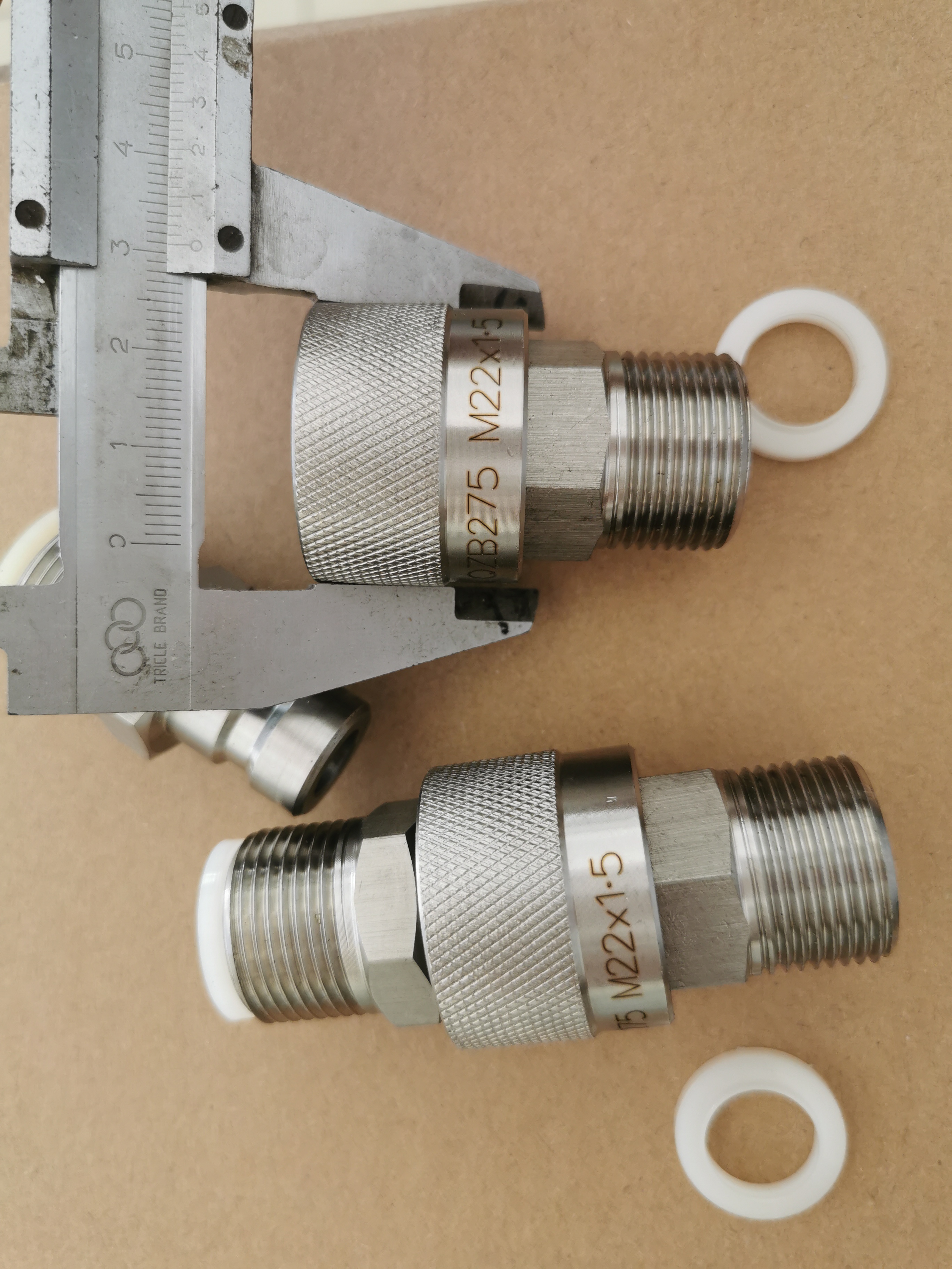 Huaao Q/ZB275-77-8 M22 * 1.5 open closed stainless steel quick plug and quick change oil pipe quick connector