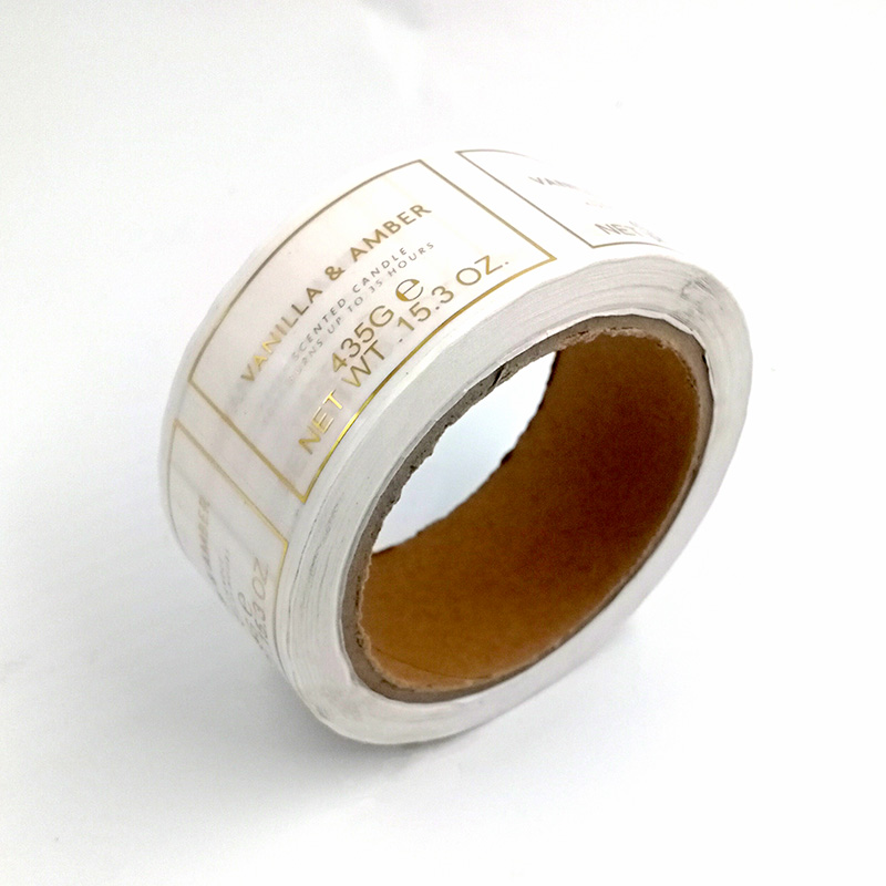 Transparent gilded BOPP label, plastic film, self-adhesive bottle, daily chemical product trademark sticker