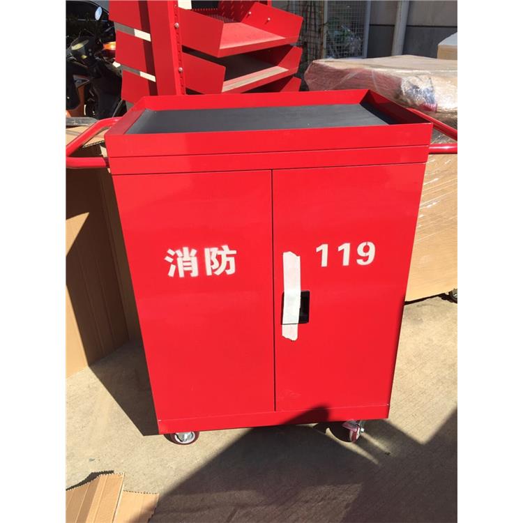 Fire mini equipment mobile cabinet Langgu electrostatic spray plastic universal wheel brake support customization