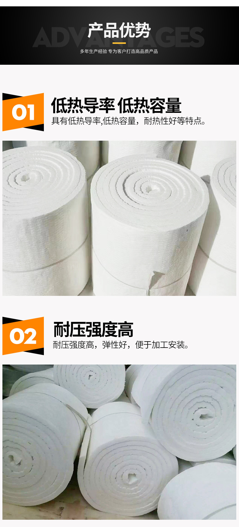 Ceramic fiber blanket, ceramic fiber loose cotton soluble blanket, hydrophobic blanket, produced and sold by Chiya