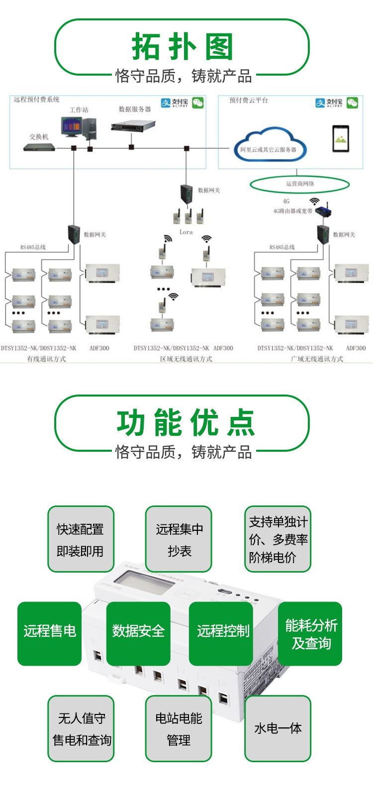 Ankorei prepaid electricity meter DTSY1352-NK/4G guide rail type three-phase intelligent remote energy meter wireless communication