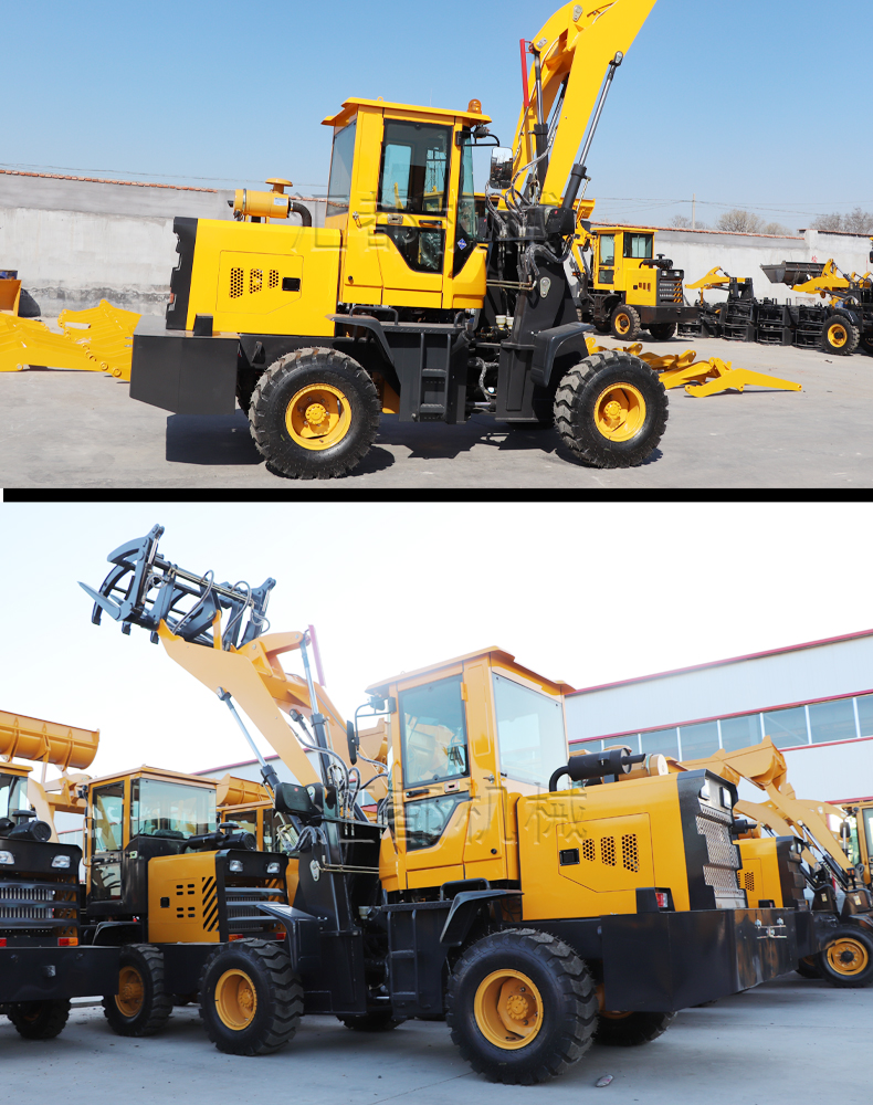 Fully automatic small multifunctional diesel forklift 910 agricultural hydraulic four-wheel drive loader 930 for construction site breeding farms