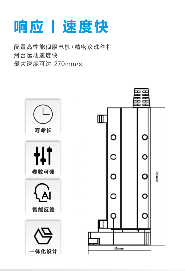 High thrust electric push rod servo electric cylinder, directly connected and foldable micro servo electric cylinder