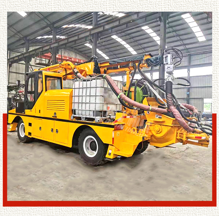 Concrete wet spraying trolley remote control concrete spraying anchor slope support tunnel wet spraying machine onboard spraying manipulator