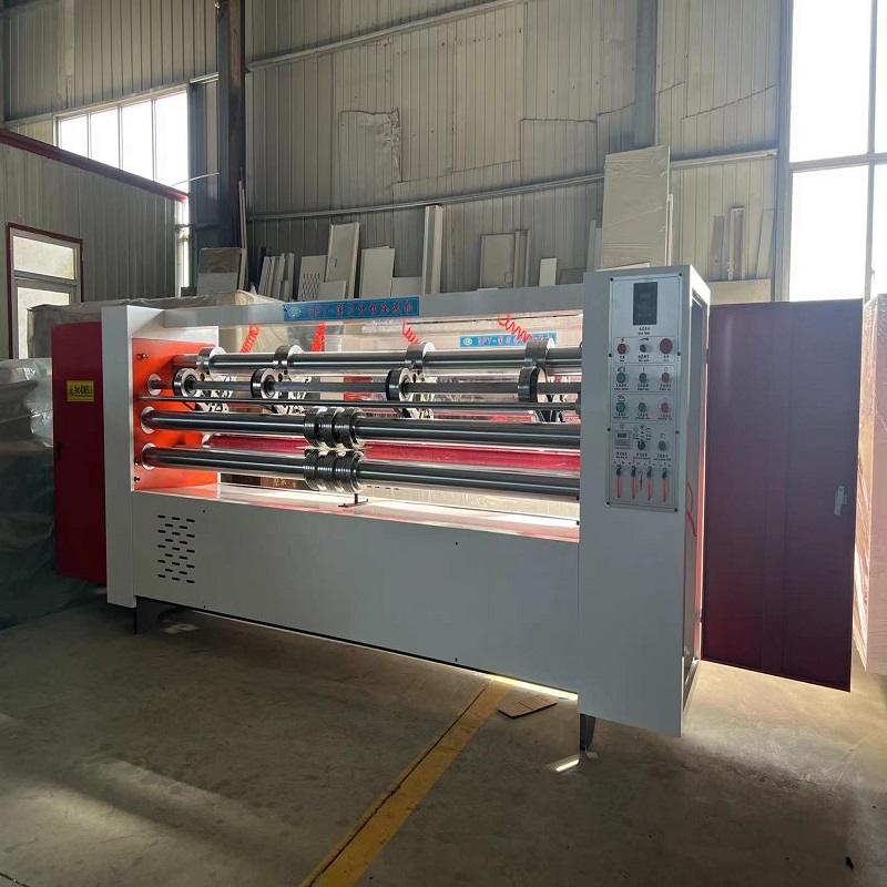 Used Thin Knife Paper Splitting Machine Automatic Thin Knife Paper Splitting and Pressing Machine Cardboard Splitting and Indenting Machine