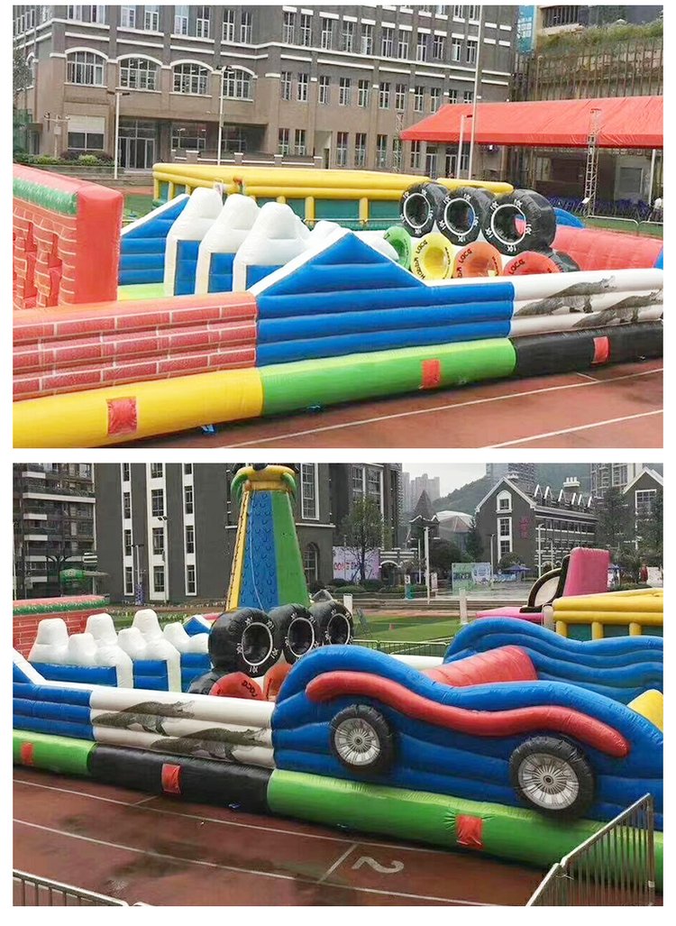 Large outdoor children's wealthy and wealthy children's inflatable model for crossing levels, castle combination amusement park equipment