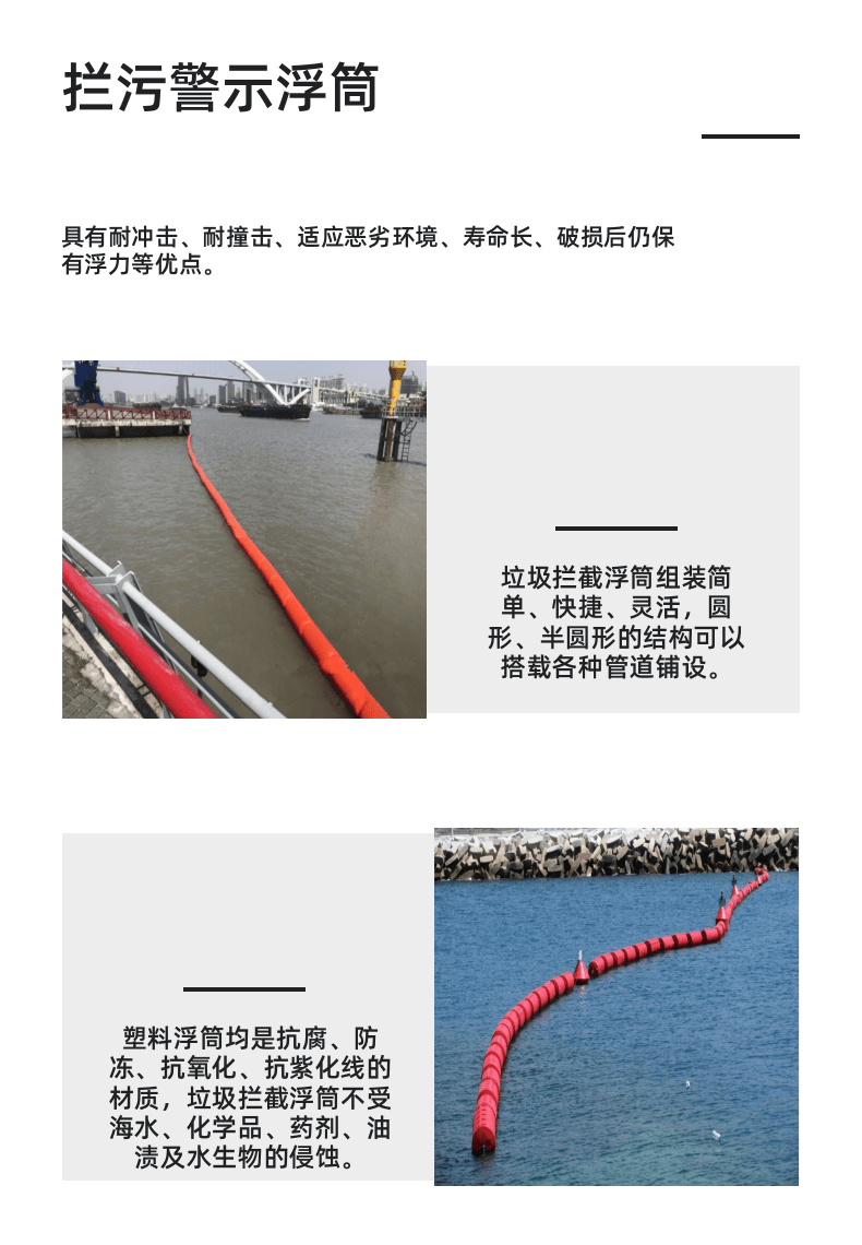 Reservoir Wetland Protection Area Pollution Prevention Warning Float Pulling Rope in Series Plastic Float Rows