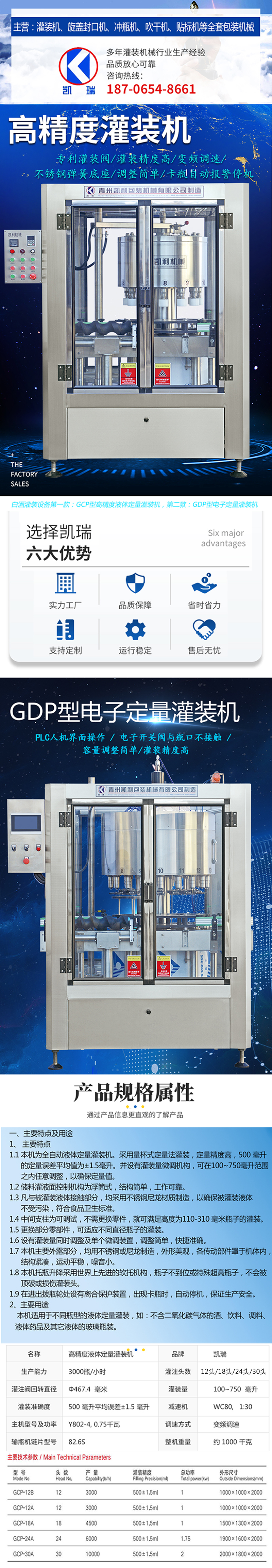 125ml strong liquor filling machine Wine packaging assembly line 500ml Baijiu filling line with fast rotary speed