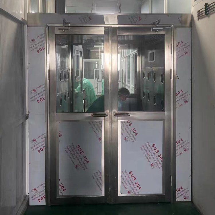 Stainless steel finished product air shower room automatic induction workshop air shower door air shower channel customization