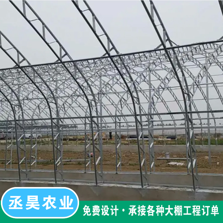 Edible mushroom planting greenhouse with C-shaped steel frame, double beam and double membrane design, strong resistance to wind and snow, stable and durable