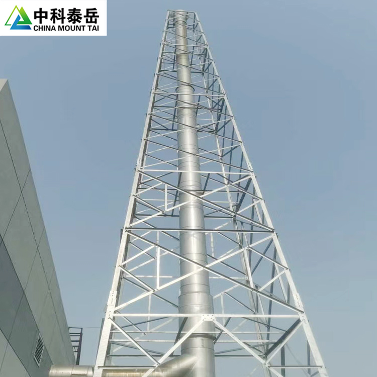 Zhongke Taiyue Angle Steel Chimney Tower, Glass Fiber Reinforced Plastic Chimney Tower, Industrial Tower Type Chimney Quality Assurance